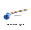 16mm 19mm 22mm new socket for metal button socket wiring 5 wire stable light indicator button terminal base