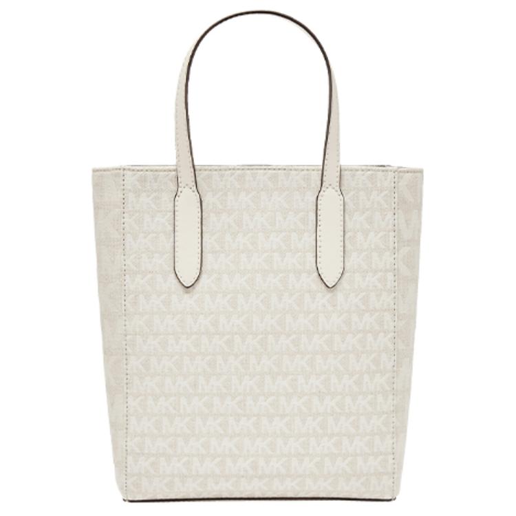 New MICHAEL KORS Sinclair Textile, Leather Tote Bag, Shopping Bag, Handbag Small Women's Beige 30T2G5ST0I-270