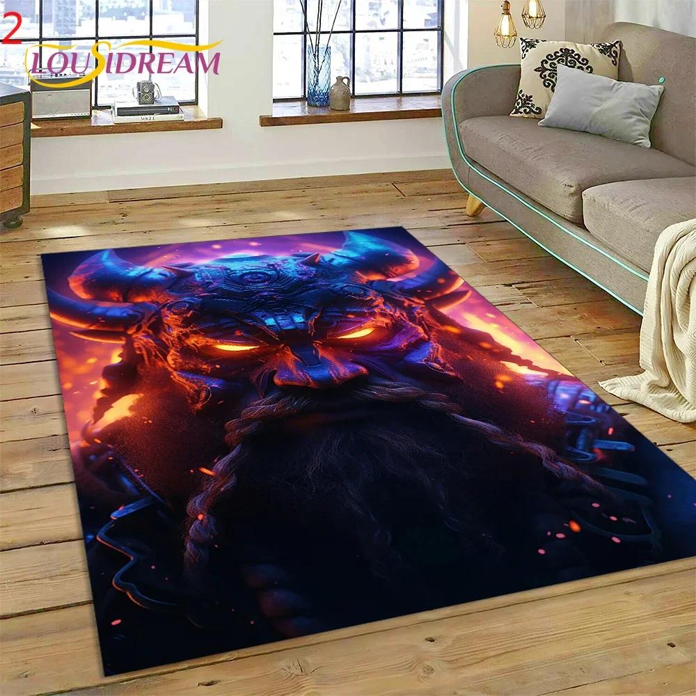 Nordic Viking Odin Valhalla Valknut Carpet Rug для спальни, гостиной, домашнего дивана, украшения, детский игровой большой декоративный напольный коврик
