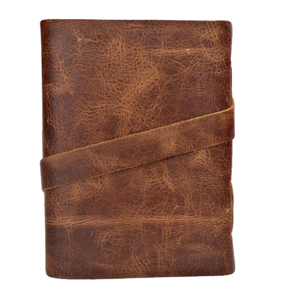 Eono Vintage Leather Diary , Leather Bound Journal Large Writing Notebook 200 Handmade Pages with 5 X 7 Inch.