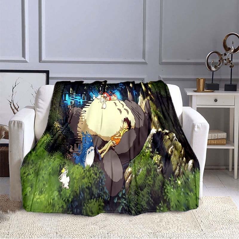 Японский Amime Тоторо Мой сосед Тоторо мультфильм 3D мягкое одеяло легкое фланелевое одеяло