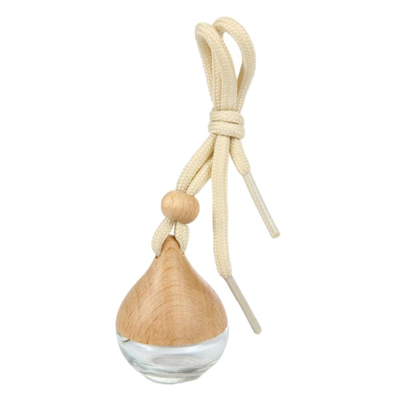 5 мл пустые подвесные авто духи матовые мини флаконы для духов с деревянной крышкой матовый стеклянный флакон для эфирного масла портативный