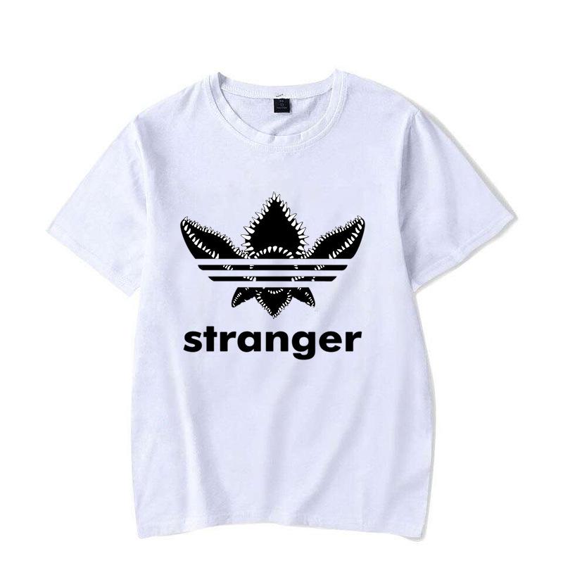 Женская летняя футболка с коротким рукавом и принтом букв из сериала «Очень странные дела» - Мягкая и удобная