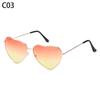 Vintage Ocean Lenses Outdoor Goggles Metal Frame Heart Shaped Sunglasses Sun Glasses Gradient