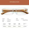 Ultralight Rimless Transparent Reading Glasses Fashion Retro Vintage Men Women Presbyopic Glasses Diopter +100 +150 +200 To +400