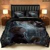 Death Note Pattern Bedding Quilt Set Quilt Cover Pillowcase Home Birthday Gift(1 * duvet cover + 2 * pillowcase, without core)