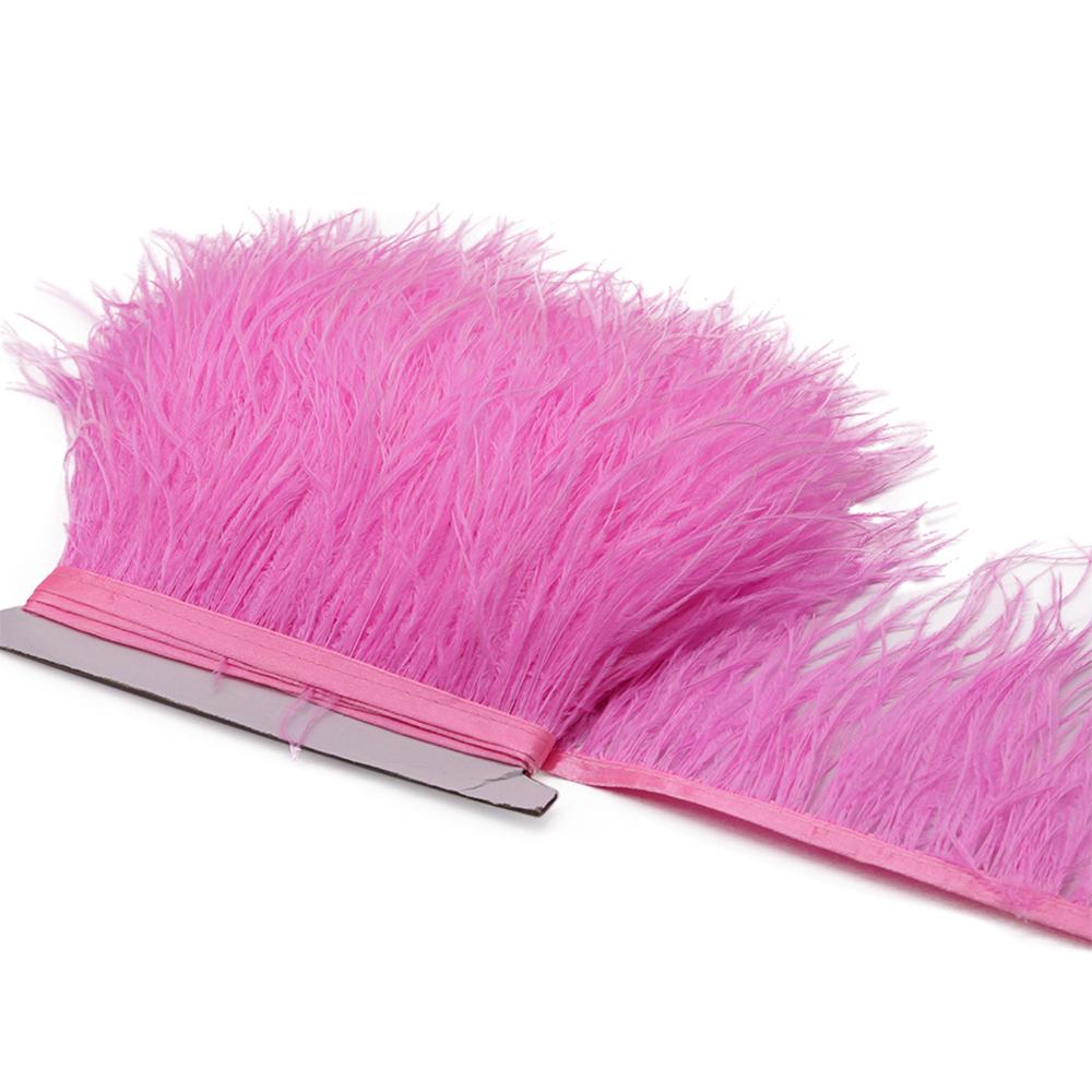 Feather1M Натуральное Пушистое Оперение Страуса Отделка Белое Черное Перо Страуса для DIY Поделок Лента Свадебное платье Шитье Одежда Декор 8-10см