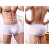 Мужские трусы-боксеры, эластичные, средней талии, U-образные, 3D, шорты, удобные, повседневная одежда