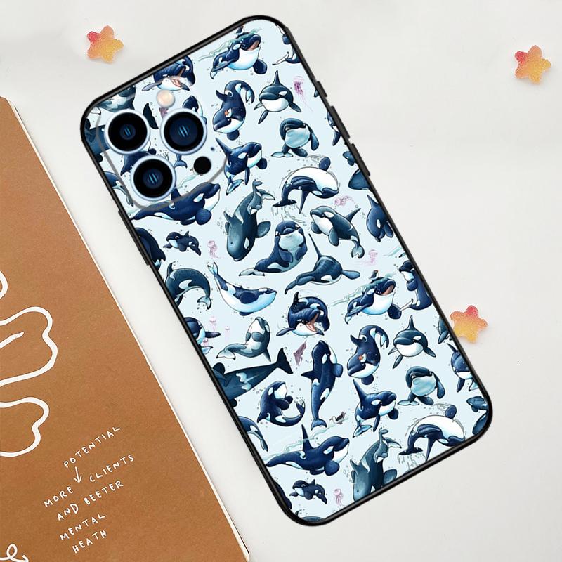 Чехол Косатка для iPhone 11 12 13 14 15 16 Pro Max 15 16 Plus 13 12 Mini X XS XR