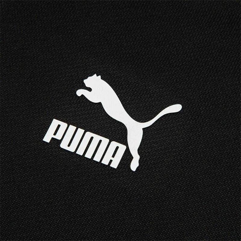 Puma Logo Print Stand Collar Long Sleeve Jacket Men Jackets Black 620542-01
