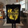 1 шт. Фланелевое одеяло с принтом Wu-Tang Clan, Высокое качество, Для всех сезонов, Декор для дома, Тепло и уют, Идеально для рождественских подарков