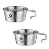 CAMPING MOON Camping Cups, Stainless Steel Sierra Cup, Deep, 360ml, Set of 2, S-360-2P