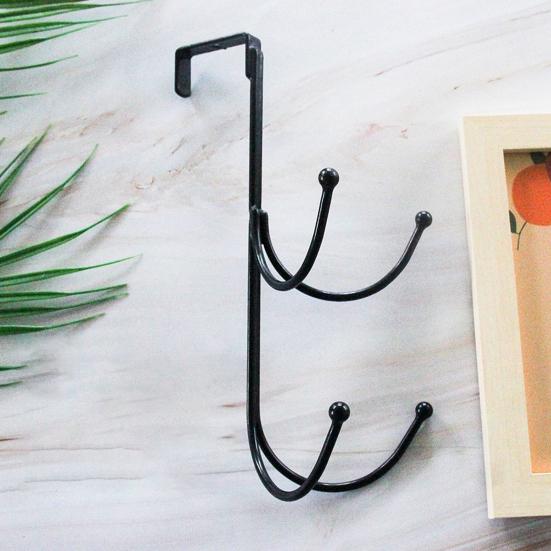 Двухслойный металлический крючок Yousheng, не повреждает дверь, простая установка, подвешивание рождественских венков, многоцелевой крючок для одежды