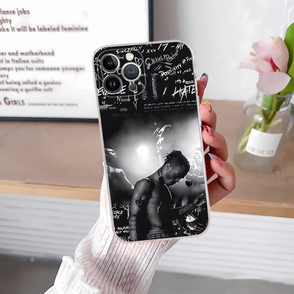 Прозрачный чехол для телефона рэпера X-XXXTentacionS для IPhone 16 15 14 13 12 11 Pro Max Plus Мягкая крышка