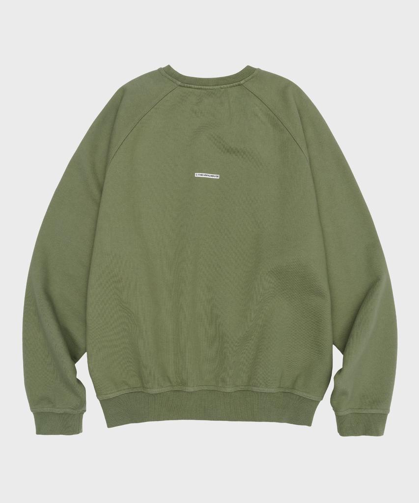 THEVINYLHOUSE Distressed Sweatshirt Khaki (Vh2Esum441A)