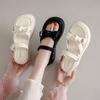Bow Trendy Fashion Cool Slippers Women's Casual Summer Wear New One-word Beach Women's Shoes