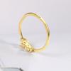 Trendy Elegant Dainty Rings For Women Romantic Women's Shiny Zircon Gold Color Thin Finger Ring Accessories Jewelry KCR088