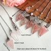 5-Piece Rose Quartz Pendulum Pendant Set for Divination, Relationship Harmony, and Valentine's Day Gifts