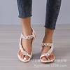 Летняя Мода Новые Сандалии Большого Размера Женские На Танкетке Повседневная Обувь