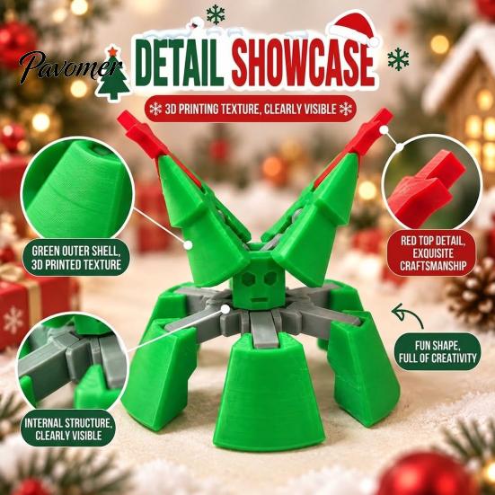 Фигурка Рождественской елки Игрушки Игрушка-антистресс, 3D-печать Гибкая Сенсорная Деформация для Снятия Напряжения для Концентрации Декор Стола, Подарок для Снятия Стресса Дети Взрослые