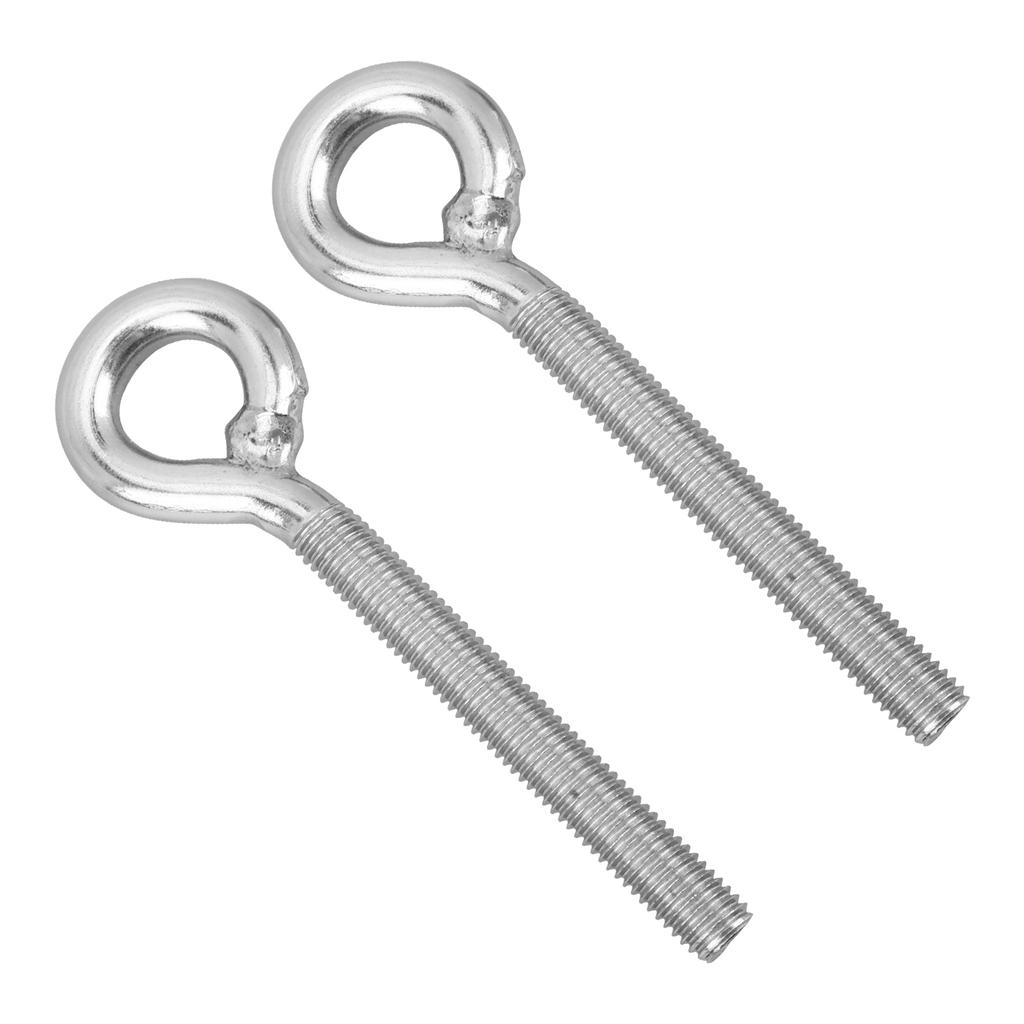 2pcs M12 Eye Bolt Stainless Steel Ring Bolts Machine Welded Closed Screw Rod Eye Screw Bolts