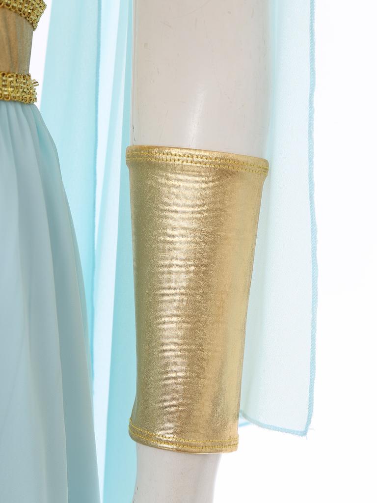 Womens Irregular Hem Chiffon Dress Gold Stamped Design Sleeveless Style Hidden Zipper Cuffs Party Performance Gown