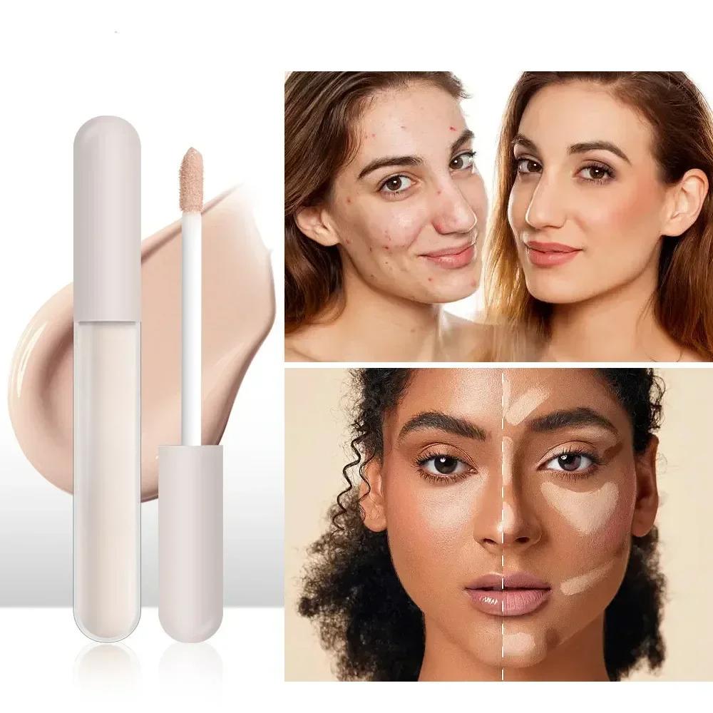 6 цветов жидкий консилер с высокой степенью покрытия увлажняющий контроль жирности тональный крем невидимые поры темные круги веснушки макияж для лица 2 мл