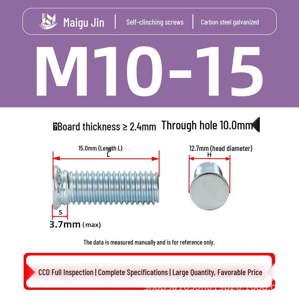 Flat Head Carbon Steel Galvanized Rivet Nuts FH-M2 to M10 - Free Shipping