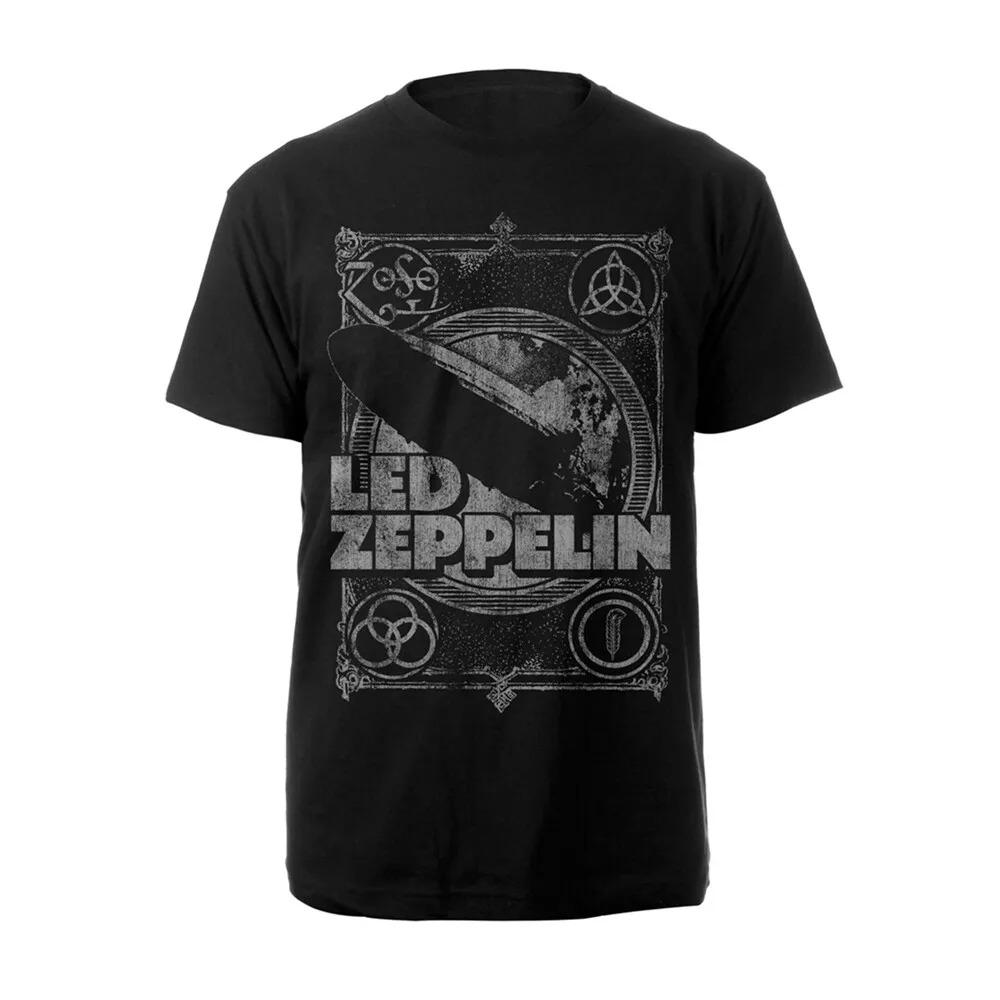 Led Zeppelion Панк Стиль Ins Модный Мужская Футболка с Коротким Рукавом Винтажный Рок Стиль Высококачественный Люксовый Бренд Продажа Популярный