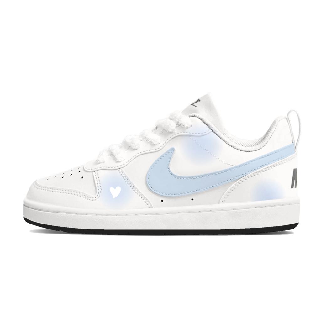 Nike Court Borough Heart Belongs Low top Skateboard Shoes Women's Blue White DV5456-104(Team1121-)
