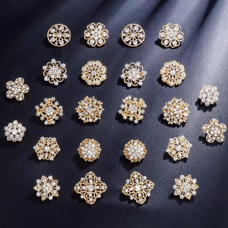 Hot Selling Brooch Set for Bride's Wedding Bouquet Holding DIY Anti-Exposure Fixings
