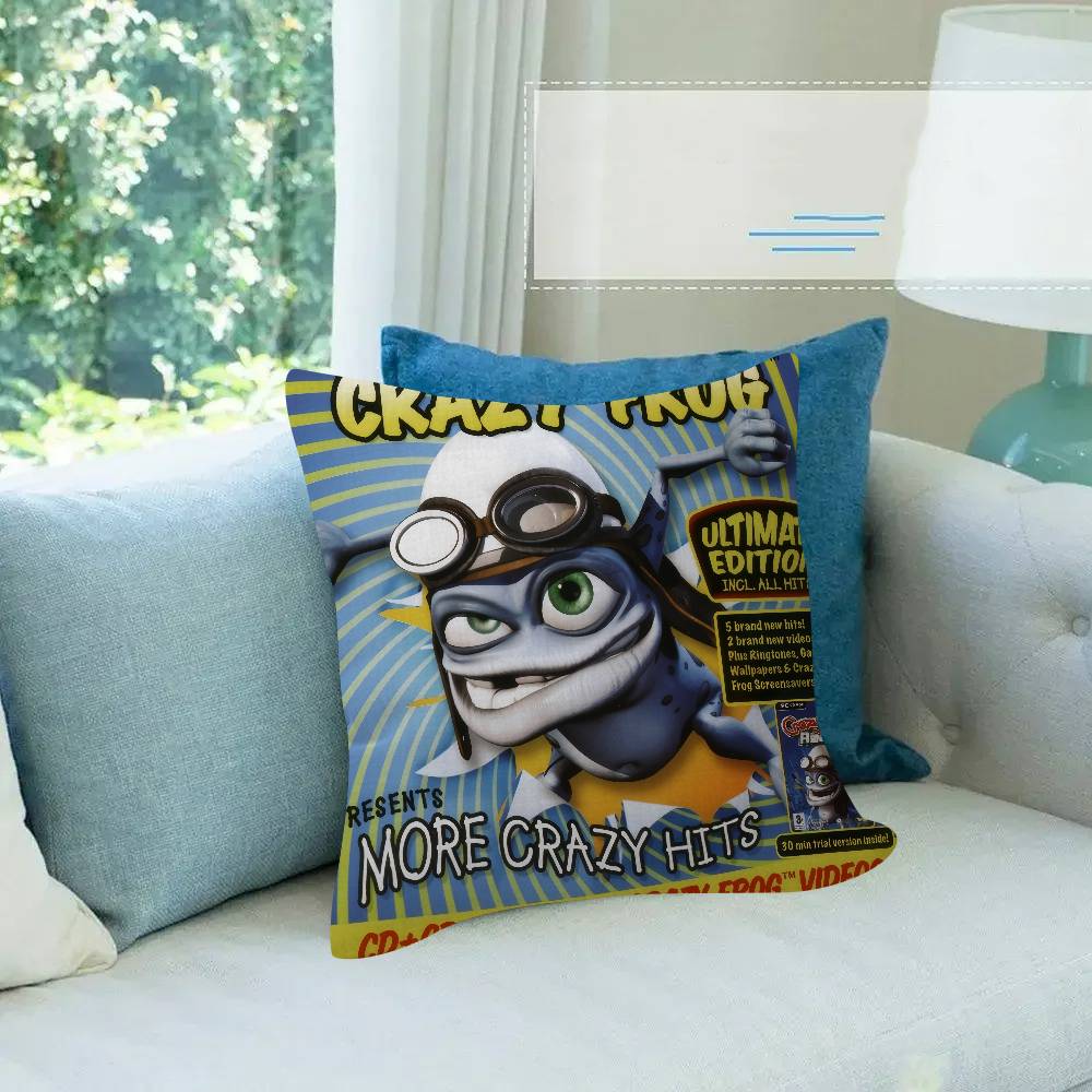 C-Crazy Frog DJ Ding D-Ding cushion  Pillow Gift Home Office Decoration Bedroom Sofa Car Cushion Cover case 45x45