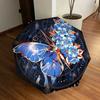 1pc Butterfly Flowers Mandala Artwork Umbrella with Plastic Handle,Suitable for All Seasons Home Travel Outdoor UmbrellaDD158