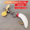 10Pcs/Box Fishing Propeller Sequins Bait Fishing Worm Fly Fishing Insect Fishing Lure