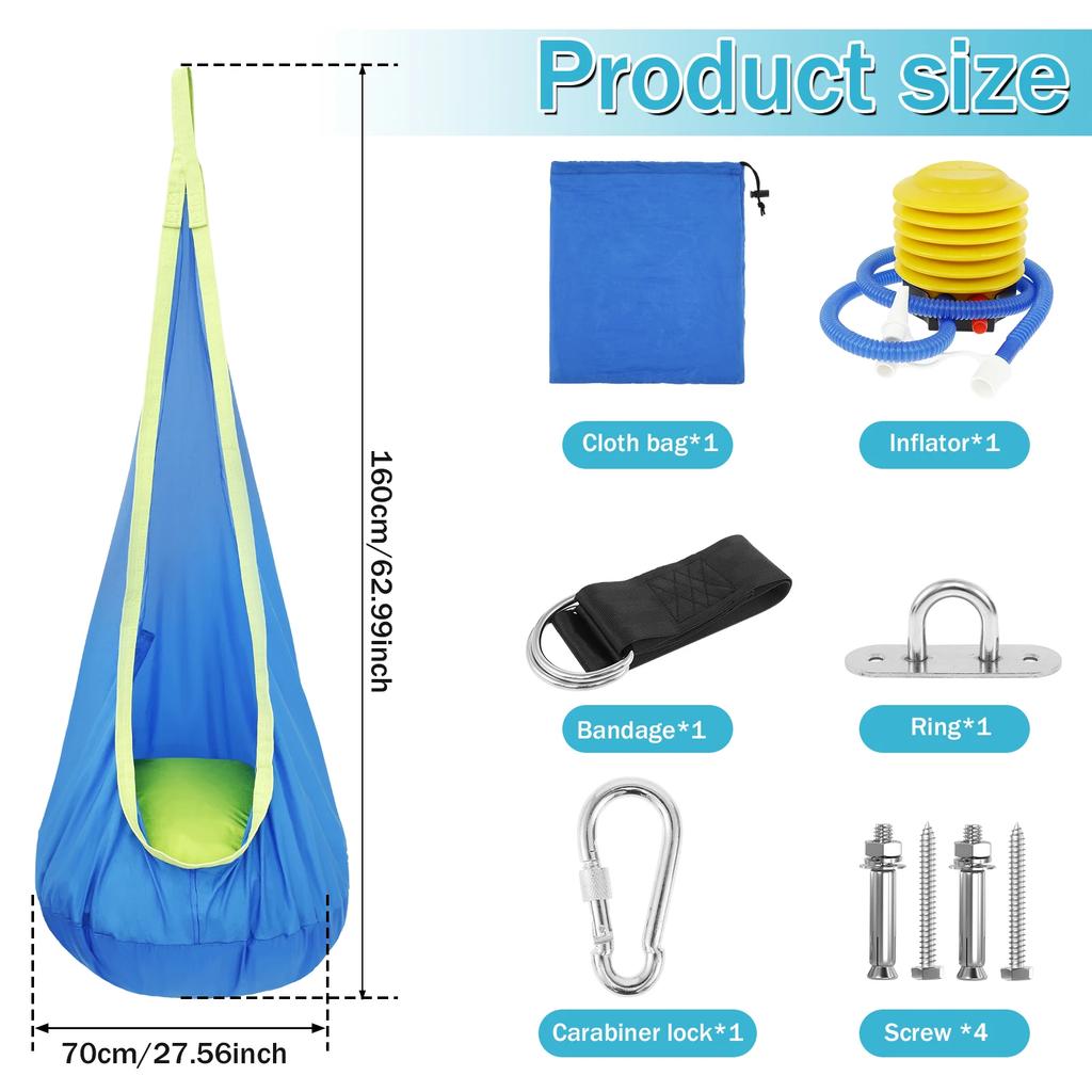 Кресло Сенсорные качели Кресло Детское Кресло-кокон Качели Подвесной гамак Макс 200 кг
