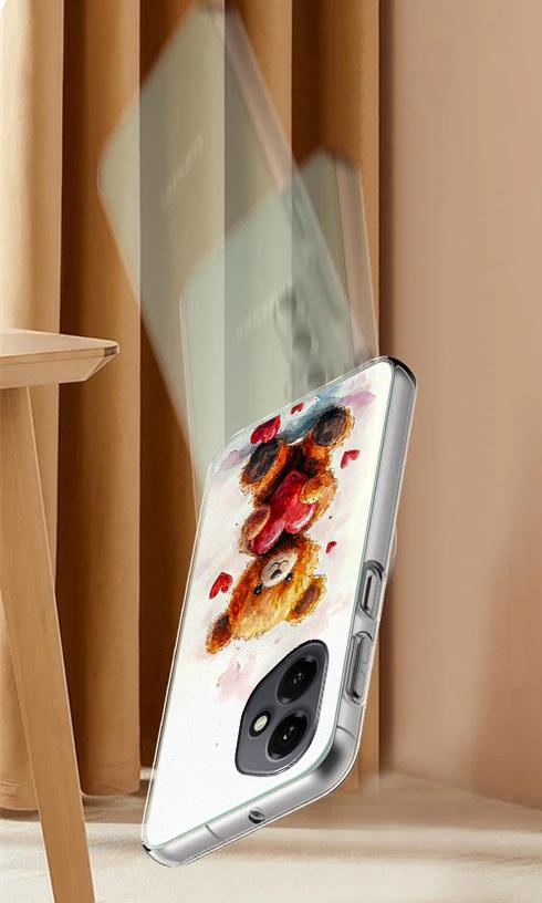 Etui Do Honor X7D / 400 Smart Obudowa Foto Case Plecki Miś + Szkło 9H