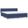 3130135 vidaXL Lit à sommier tapissier avec matelas Bleu 180x200 cm Tissu