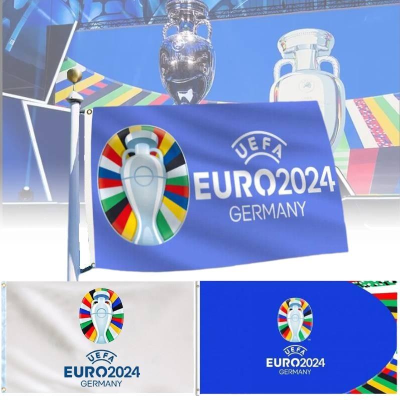 Durable Polyester 2024 Euro Cup Team Flag For Soccer Fans Vibrant Banner