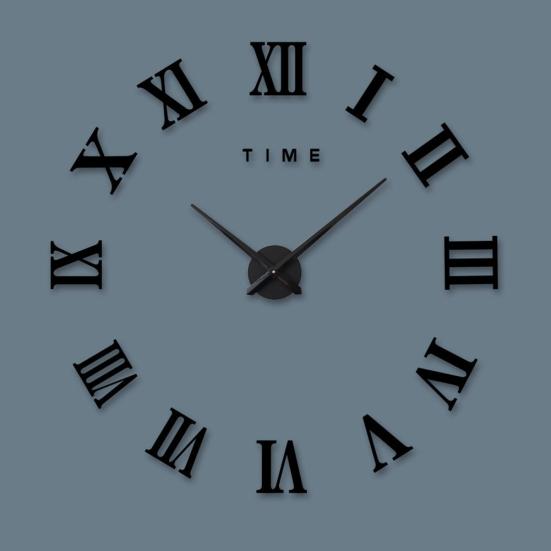 Римские цифры акриловая зеркальная поверхность DIY наклейка настенные часы Декор для гостиной