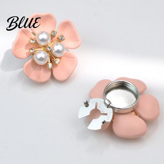 Photo Shoot Accessories Flower Cufflinks Faux Pearl Rhinestone Button Covers