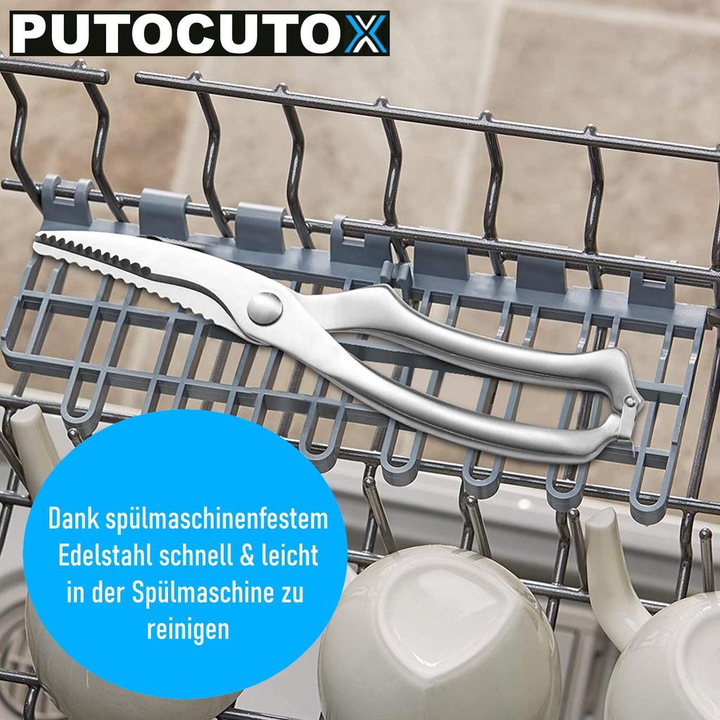 PUTOCUTOX Ножницы для птицы Ножницы для мяса Нержавеющая сталь Ножницы для курицы Разделочные ножницы