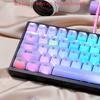 115-key Fog Transparent Keycap PC Transparent Keycap MDA Suitable for MX Switch 60/84/98/108 Mechanical Keyboard Replacement Cap