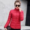 Female Warm Down Jacket Women's Light Down Jacket Short Slim Stand Collar Coat