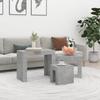 VidaXL Nesting Coffee Tables 3 Pcs Concrete Grey Chipboard