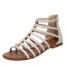 Cross Border Sandals Women's Simple Summer Seaside Vacation New Retro Flat Back Zipper Ethnic Bohemian Roman Shoes