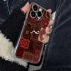 Модный Прозрачный Ударопрочный Чехол Для Телефона Для Iphone 12 16 17 Air 15 Plus 14 13 11 Pro Max 17E 16E Защитный Красный Чехол В Этническом Стиле