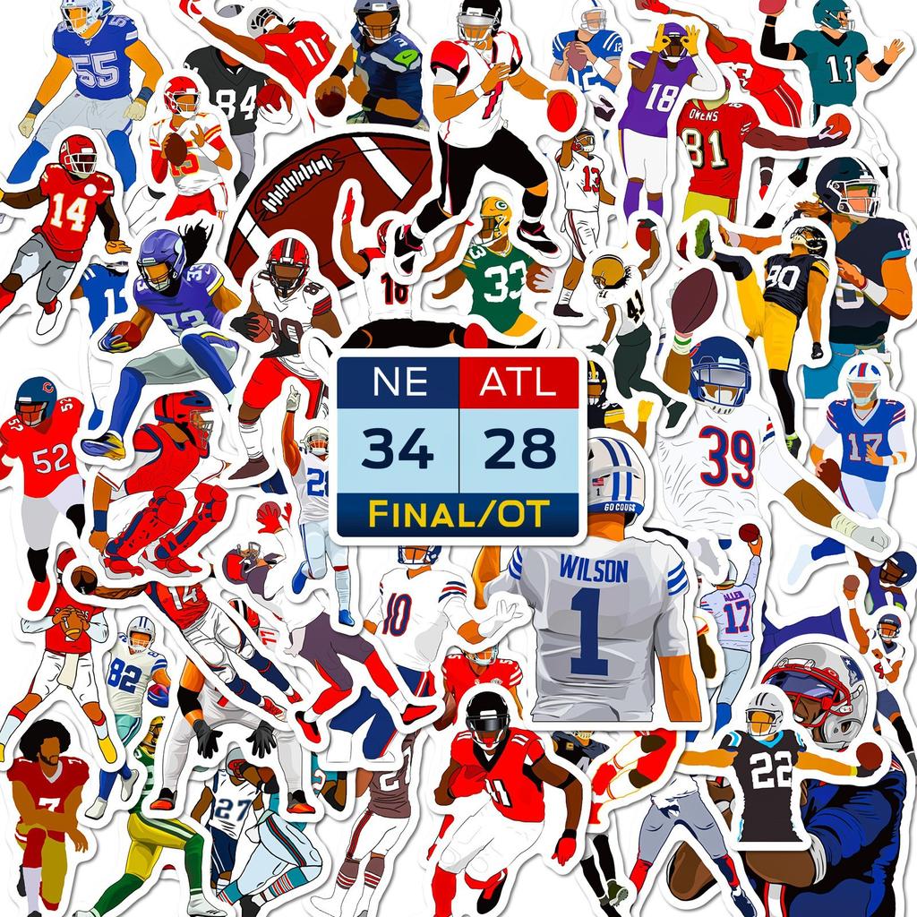 50 Наклеек на спортивный чемодан для регбистов, граффити-наклеек, декоративных наклеек на холодильник