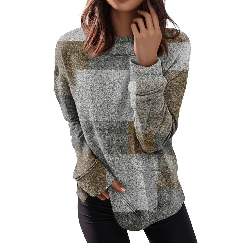 Женские топы с круглым вырезом, хлопковая женская повседневная модная блузка с длинным рукавом и круглым вырезом с цветочным принтом, пуловер