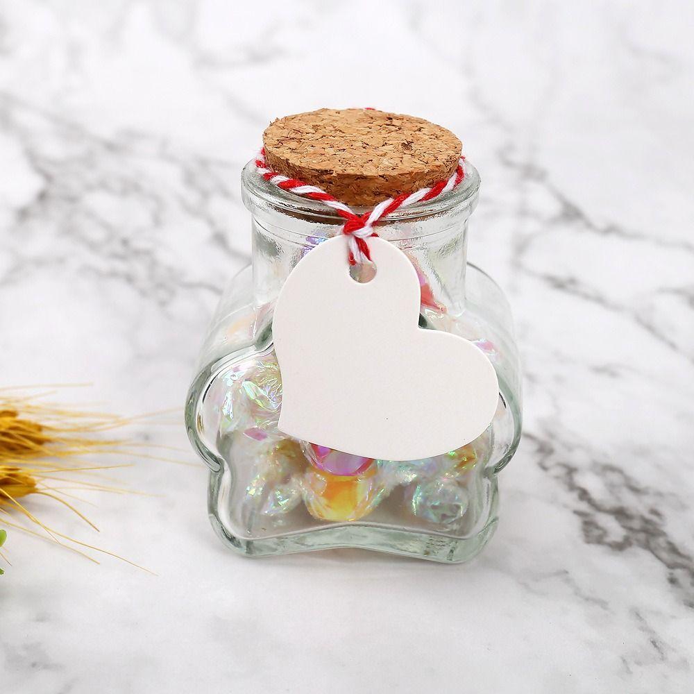 100 шт. подвесных бумажных бирок в форме сердца из крафт-бумаги, бирки в форме сердца, украшение для вечеринки ко Дню святого Валентина