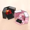 1 Pc Valentine's Day Eternal Soap Rose Flower Gift Box with Drawer Design Necklace Jewelry Packaging Double Door Boxes Wedding Valentine's Day Decor